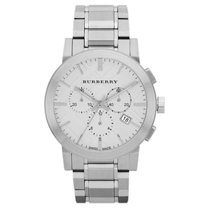 Burberry BU9350 Große Karo-Edelstahl-Armband Herrenuhr