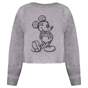 Disney - Kurzes Sweatshirt für Damen (Grau)