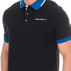 Kurzärmeliges Herren-Poloshirt mit Reverskragen in Kontrastfarbe HMX1005D