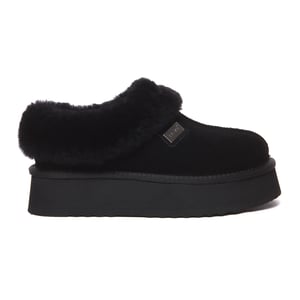 EVER AU Damen Leder Hausschuhe - Topknot