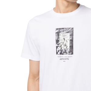 Off-White Paint Mirror Logo Slim Fit weißes T-Shirt