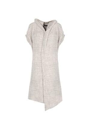 La Haine Inside Us Strickjacke Asymmetric Damen weiß