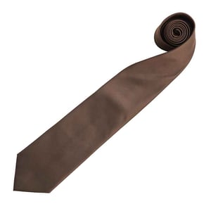 Premier Herren Krawatte Colours, unifarben (Braun)