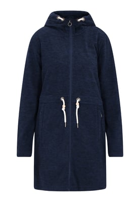 Dreimaster Fleecemantel Damen Marine Melange