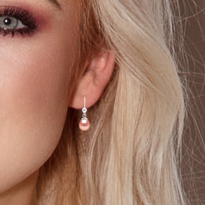 DIADEMA - Ohrringe - Silber und echte Süßwasserperlen - Rosa
