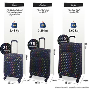 Leichte, bedruckte 8-Rollen-Reisegepäck-Softkoffer