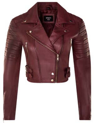 Damen Brando Kurze Lederjacke-Longtown