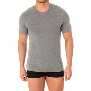 Kurzärmeliges Herren-T-Shirt mit V-Ausschnitt A040X