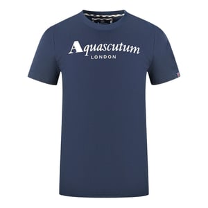 Aquascutum London Markenlogo Marineblau T-Shirt