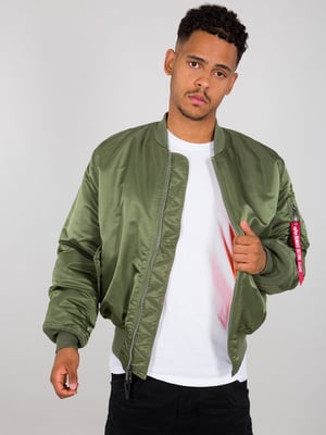 Alpha Industries Men's MA-1 Bomber Jacket in Sage Green