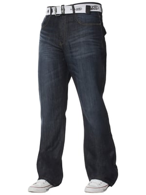 Kruze Herren Bootcut Denim Jeans