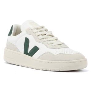 Veja V-90 Leder Männer Weiß/Grün Turnschuhe