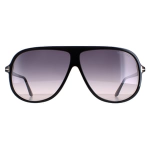 Tom Ford Shield Unisex Glänzend Schwarz Rauch Farbverlauf Spencer 02 FT0998