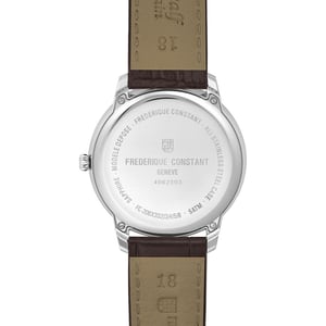 Frédérique Constant Moneta Moonphase Braun Unisex Armbanduhr FC-206S3S6