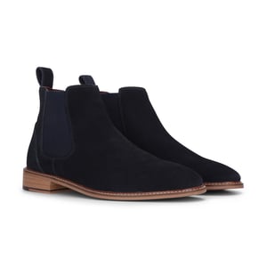 London Brogues Chelsea-Stiefeletten zum Hineinschlüpfen aus Wildleder in Marineblau für Herren