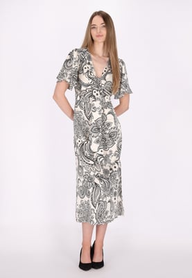 Dreimaster Kleid Damen Weiss Schwarz