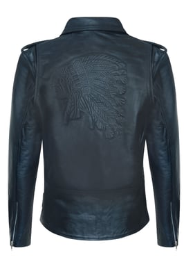 Herren-Brando-Jacke aus rotem indischem Rindsleder – Osasco