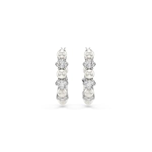 Swarovski 'Matrix Pearl' Damen-Ohrhänger aus Basismetall - Silber 5709256