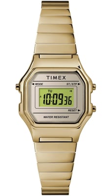 Montre Timex Classic Digital Mini Pour Femmes Doré TW2T48000