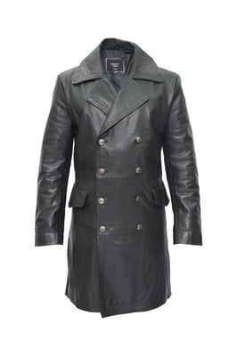 Herren-Peacoat aus Rindsleder-Cordoba