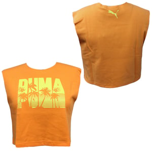Puma x Fenty Orangefarbenes Crop-Top – Damen