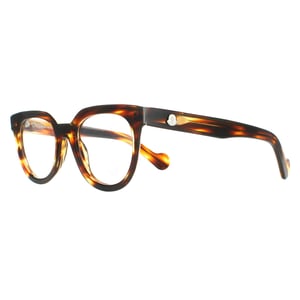 Moncler Runde Unisex Glänzend Hellbraun Brille
