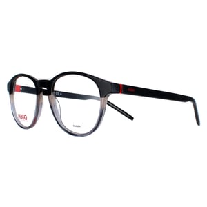 Hugo by Hugo Boss Runde Herrenbrille Schwarz und Grau