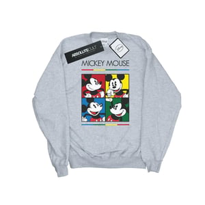 Disney - "Mickey Mouse Square Colour" Sweatshirt für Damen (Grau)