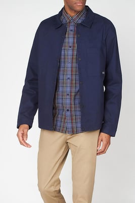 Ben Sherman Trucker Herren Navy Hemdjacke