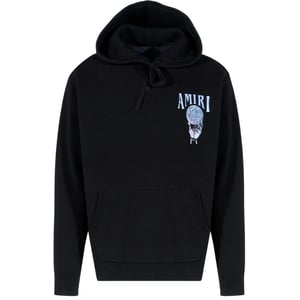 Amiri Crystal Ball Kapuzenpullover aus schwarzem Kaschmir