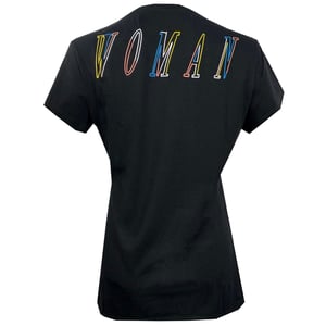 Off-White Woman Logo Schwarzes T-Shirt