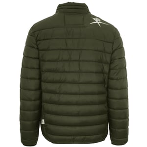 Plein Sport Patch Logo Dunne wattierte grune Jacke