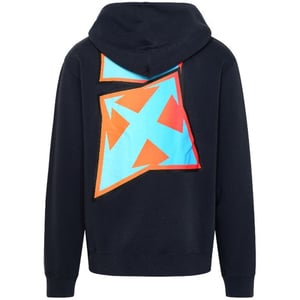 Off-White Degrade Thunder Slim Fit Marineblauer Kapuzenpullover