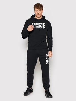 Nike Herren Fleece-Kapuzenpullover-Trainingsanzug in Schwarz
