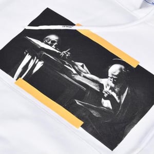 Off-White Karawane Malerei über weißem Hoodie