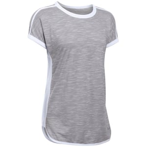 Under Armour Fashleta Mesh T -Shirt Piping Oben grau - Frauen
