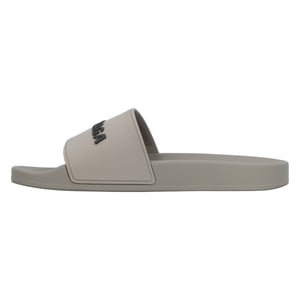Balenciaga 3D-Logo Gummi Pool Slide Sandale