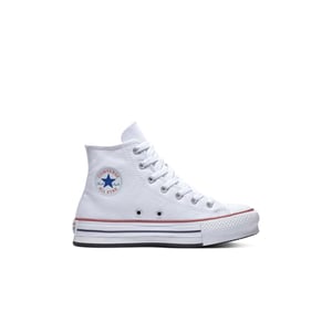 KINDER MODE SCHUHE CHUCK TAYLOR ALL STAR EVA LIFT LEINWAND PLATTFORM WEISS