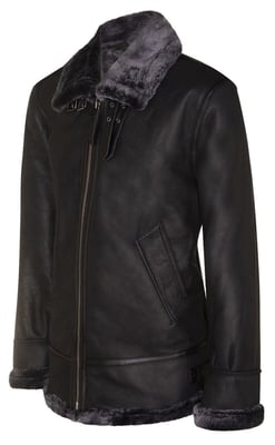 Fliegerjacke aus B3-Lammfell-Lammfell