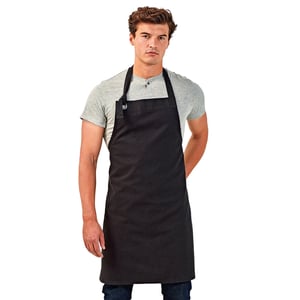 Premier Unisex Calibre Lätzchenschürze aus schwerem Baumwollsegeltuch (2er-Pack) (Schwarz)