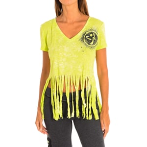 Kurzärmeliges Sport-T-Shirt mit V-Ausschnitt für Damen Z1T00401