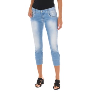 Damen-Piratenhose mit Used-Effekt aus elastischem Stoff 10DB50294