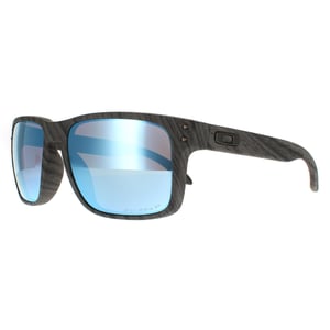 Oakley Rectangle Mens Woodgrain Prizm Deep Water polarisierte Sonnenbrille