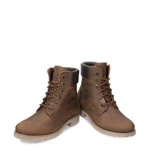 Panama Jack 03 Damen Stiefel Braun Wasserdicht Leder Schnürstiefeletten Wanderstiefel Chukka