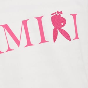 Amiri Reverse Bunny Logo Weißes Sweatshirt