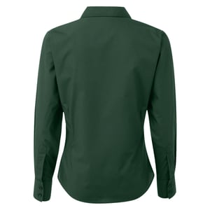 Premier Damen Popeline Bluse / Arbeitshemd, langärmlig (Flaschengrün)