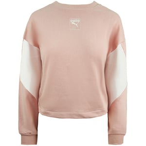 Puma entspannte Fit Rebellen Crew Neck Sweatshirt Pink Womens Jumper 583559 15