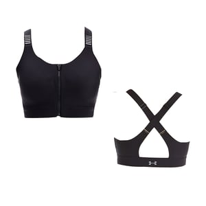 Under Armour Sports BH hohe Impact Reißverschluss Front Reflexion - Frauen