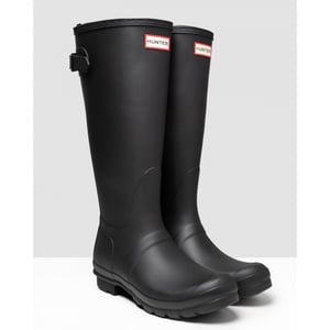 Hunter Original Tall Back Adjustable Gummistiefel Für Damen In Schwarz
