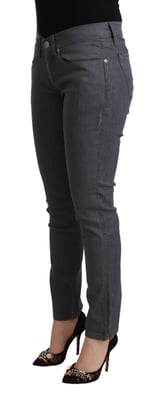 Levi's Damen Graue Baumwoll-Niedrigbund-Skinny-Jeans